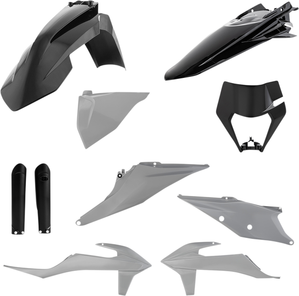 Acerbis Full Replacement Body Kit - Gray/Black 2791541001