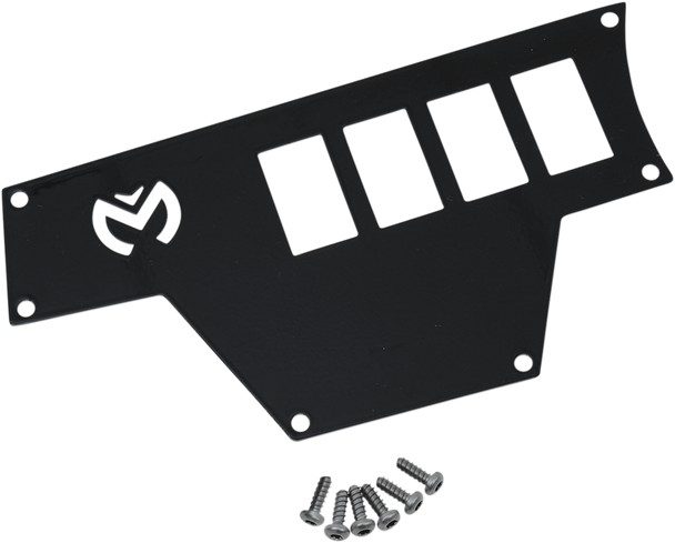 Moose Utility Dash Plate - Large - Left - Black 100-4360-Pu