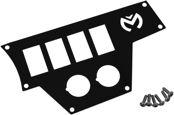 Moose Utility Dash Plate - Large - Right - Black 100-4370-Pu