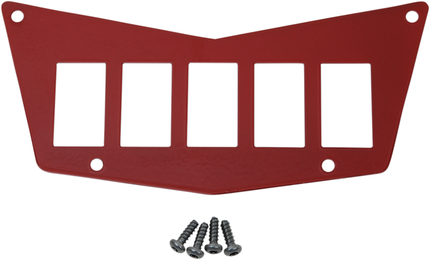 Moose Utility Dash Plate - 5 Switch - Red 100-4383-Pu