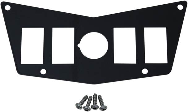 Moose Utility Dash Plate - 4 Switch - Black 100-4390-Pu