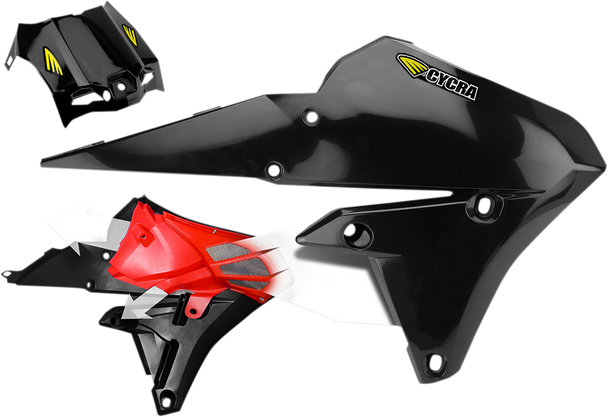 Cycra Powerflow Shrouds - Black 1Cyc-1782-12 Cycra Powerflow Shrouds - Black 1Cyc-1782-12