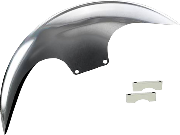 Paul Yaffe Bagger Nation Cafe Front Fender - 21" - Chrome Spacers Pyo:Cafe-21-13E-C