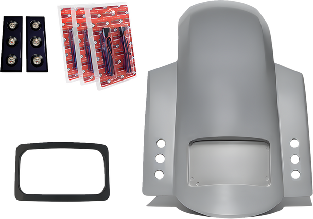Short Rear Fender - Sport - With Black Plate Frame - Thunder-Pod Taillight Rf-Ssth P-R-B