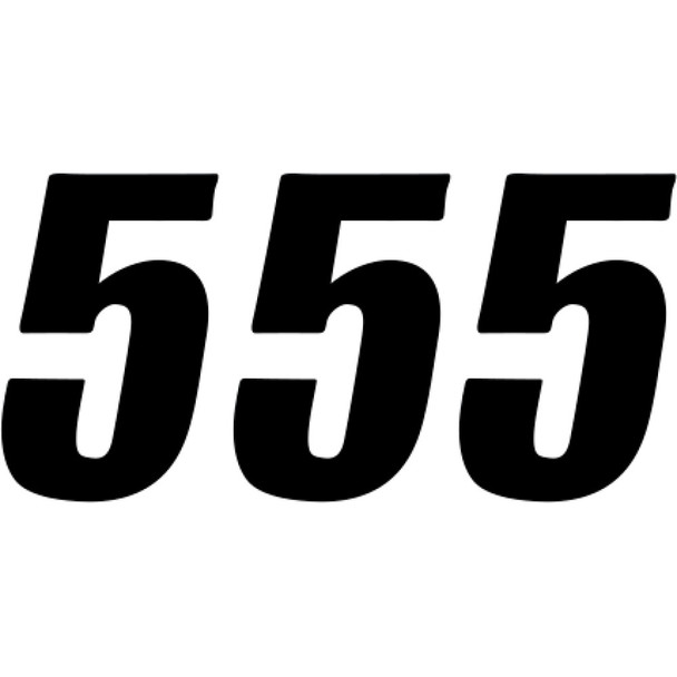 D'Cor Visuals Sx Plate Number - #5 - Black - 6" 45-26-5
