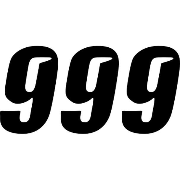 D'Cor Visuals Slash Number Plate - #9 - Black - 6" 45-29-9