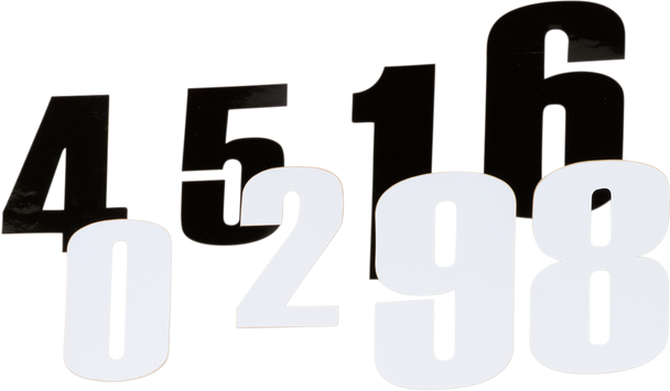 Moose Racing Race Number 7 - White - 6" 80107