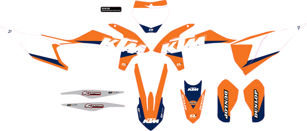 D'Cor Visuals Graphic Kit - White - Racing 20-30-224