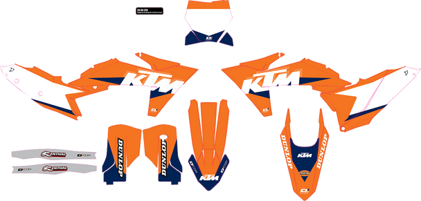 D'Cor Visuals Graphic Kit - White - Ktm Racing 20-30-226