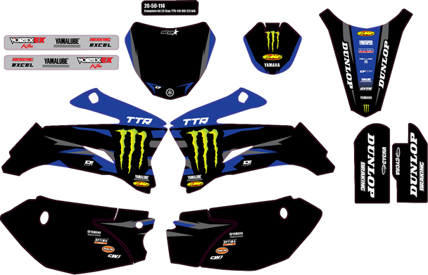 D'Cor Visuals Graphic Kit - Monster Energy - Star 20-50-114