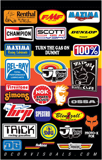 D'Cor Visuals Decal Sheet - Throwback 40-90-122