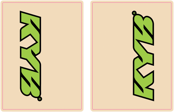 Flu Designs Inc. Upper Fork Decal - Kyb - Green/Black 01017