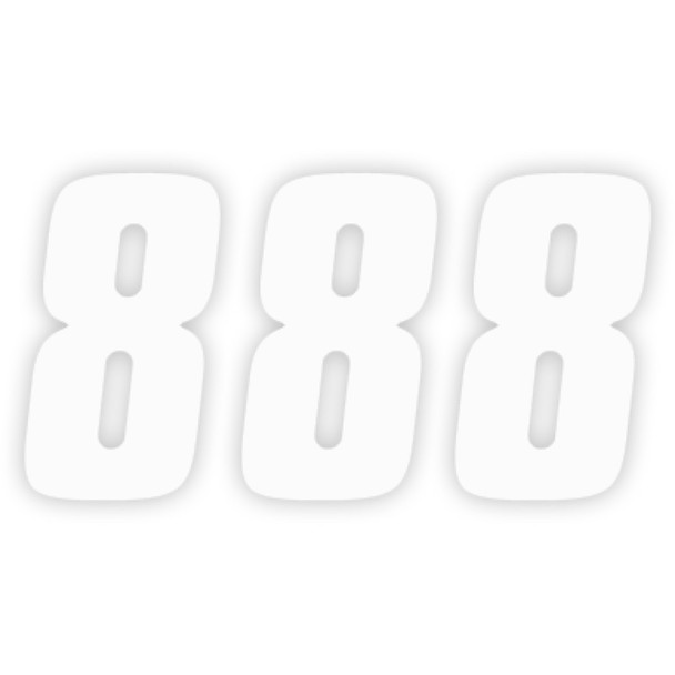 Factory Effex Fx Factory Number 8 - White - 6" 08-90058
