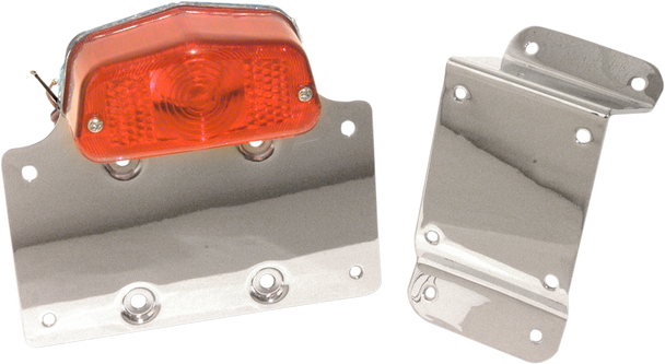 Emgo Taillight License Plate Bracket - Red Lens 62-21550