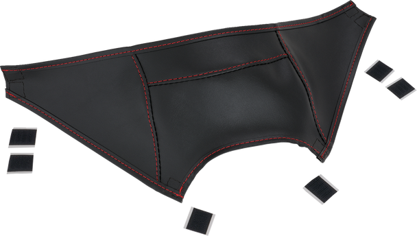 Show Chrome Gas Tank Mini Bra - Black With Red Stitching - Can-Am H40-405Red Show Chrome Gas Tank Mini Bra - Black With Red Stitching - Can-Am H40-405Red
