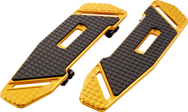 Arlen Ness Speedliner Floorboards - Driver - Gold 410-035 Arlen Ness Speedliner Floorboards - Driver - Gold 410-035