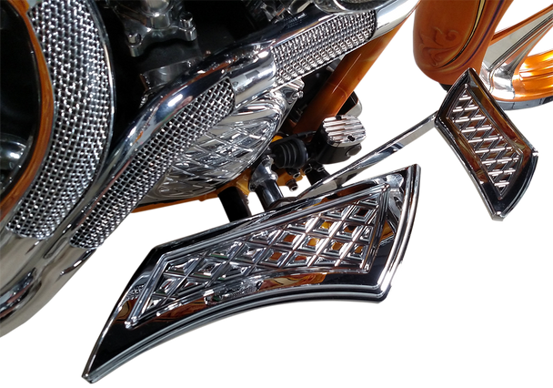 Eddie Trotta Designs Floorboards - Platinum - Chrome Tc543