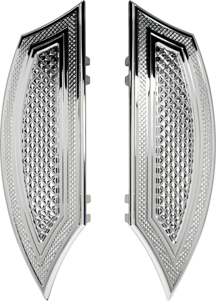 Eddie Trotta Designs 3/4 Crosscut Floorboards - Driver - Chrome Tc-553-3/4