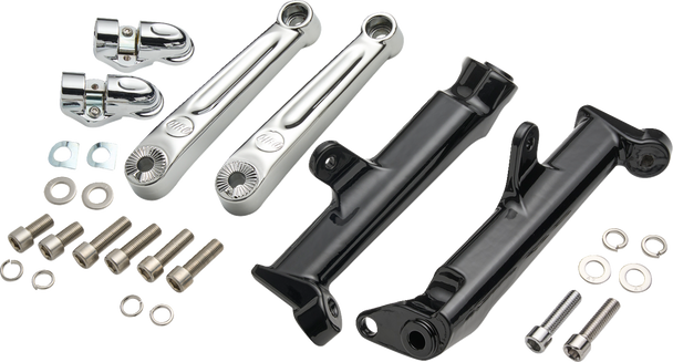 Frame Mounted Adjustable Highway Peg Mount - Extended - Chrome 60601