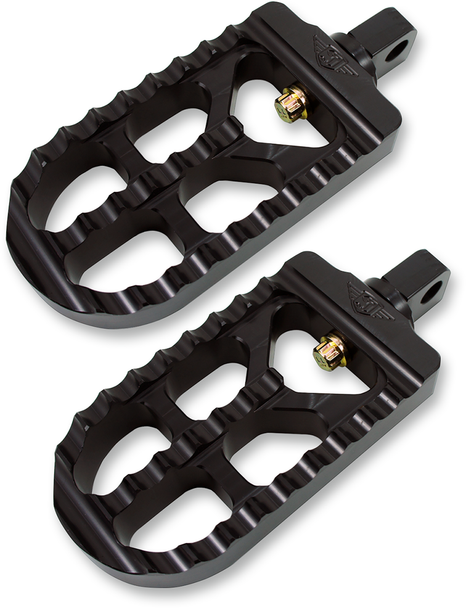 Joker Machine Adjustable Serrated Long Footpegs - Black 08-56-1