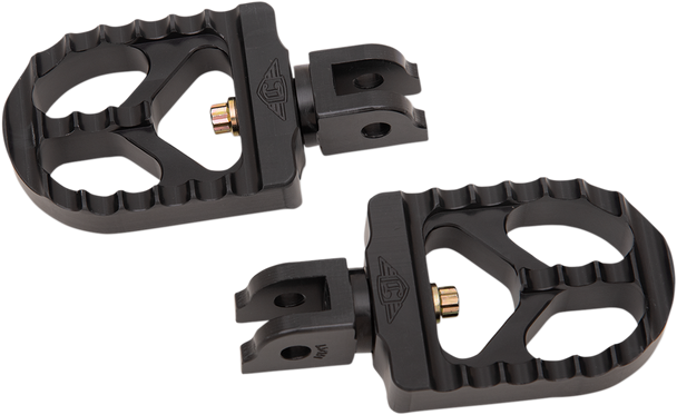 Joker Machine Serrated Footpegs - Black - Short 08-57-6B