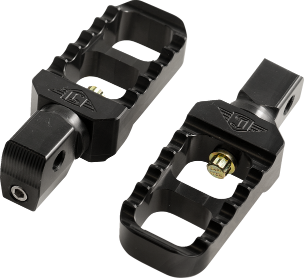 Serrated Stubby Footpegs - Black - Indian 08-642-8B