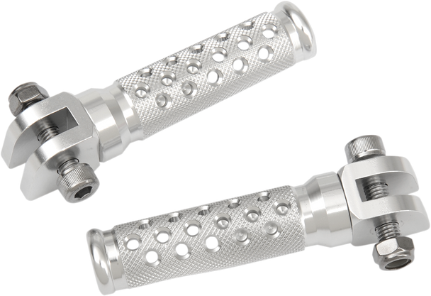 Emgo Footpegs - Slash-Cut - Silver 50-11241A