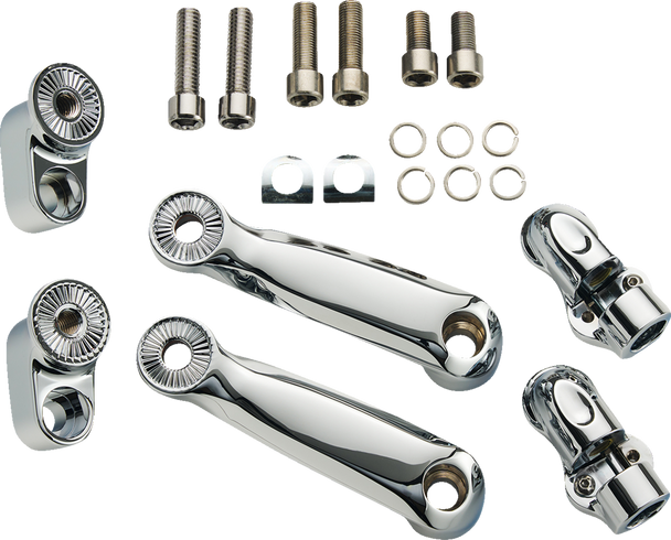 Ciro Adjustable Rydeculture Charles Chapa Peg Mounts - Passenger - Chrome - Indian 6R200