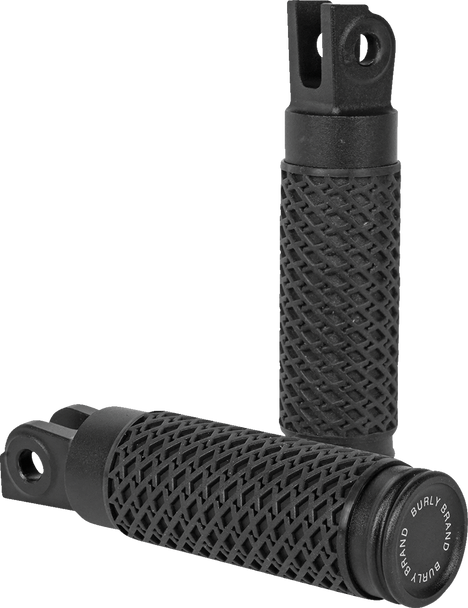 Burly Brand Slash Cut - Rider Footpegs - Black B13-1204B