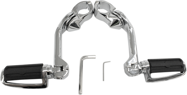 Rivco Products Highway Pegs With Mount - Chrome Mv125
