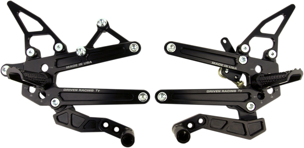 Driven Racing Tt Rearset - Triumph 674R Drp-707-Bk