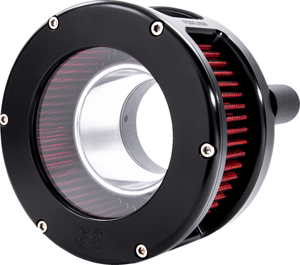 Feuling Oil Pump Corp. Ba Series Air Cleaner Kit - Black Anodized - Red Filter 5434