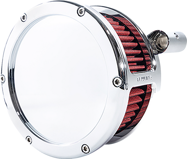 Ba Air Cleaner Kit - Chrome With Red Filter - '93-'99 Evolution Big Twin 5467