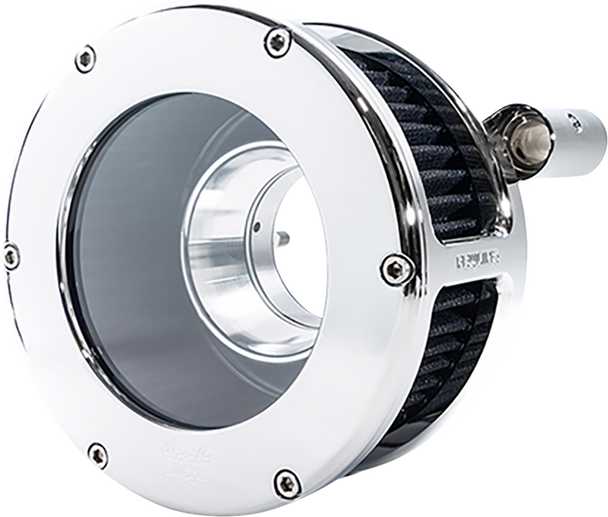Ba Air Cleaner Kit - Chrome/Clear With Black Filter - '93-'99 Evolution Big Twin 5568