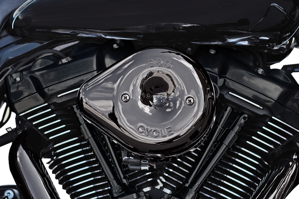 S&S Cycle Stealth Teardrop Air Cleaner - M8 - Lava Chrome 170-0781