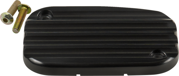 Master Cylinder Cover - Hydraulic Clutch - Finned - Black 08-012-1