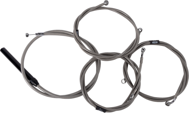 Handlebar Cable/Brake Line Kit - Complete - 15" - 17" Handlebars - Stainless La-8059Kt2-16