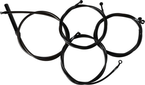 Handlebar Cable/Brake Line Kit - Complete - 18" - 20" Handlebars - Midnight La-8059Kt2-19M