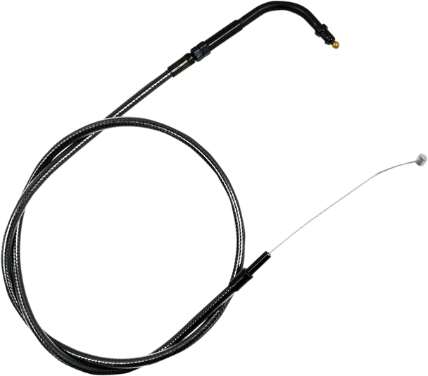 La Choppers Midnight Braided Handlebar Throttle Cable - 15" - 17" La-8100Th16M