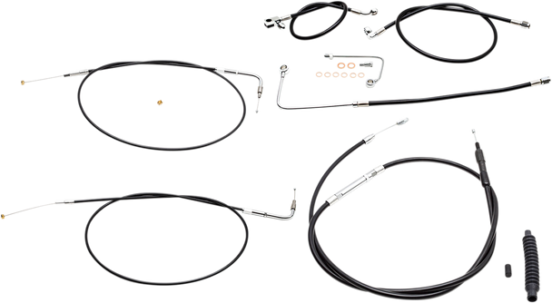 La Choppers Handlebar Cable/Brake Line Kit - 18" - 20" Ape Hanger Handlebars - Black Vinyl La-8151Kt-19B