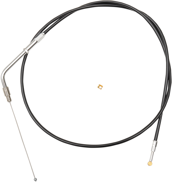 La Choppers Black Vinyl Braided Handlebar Throttle Cable - 12" - 14" La-8220Th13B