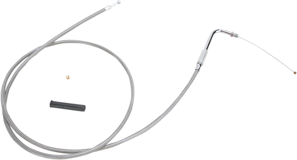 Drag Specialties Stainless Braided Throttle Cable - 52"