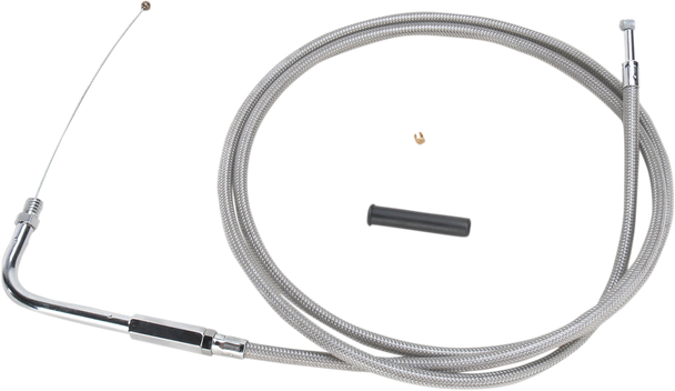 Drag Specialties Stainless Braided Throttle Cable - 54"