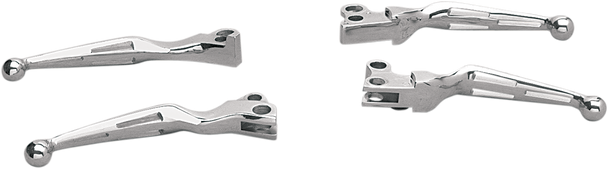 Drag Specialties Levers - Slotted - Chrome