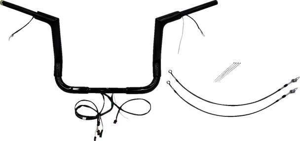 Fat Baggers Inc. Handlebar Kit - Flat Top - 12" - Black 601212-B