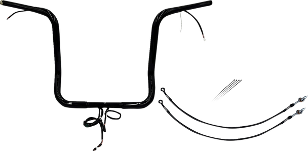 Fat Baggers Inc. Handlebar Kit - Rounded Top - 16" - Black 902516-B