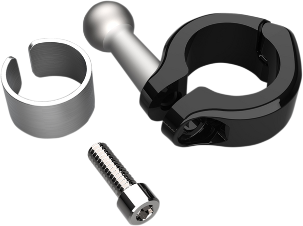 Ciro Aluminum Clamp Kit - Ball Mount - 7/8" - 1" Handlebars - Black 50129