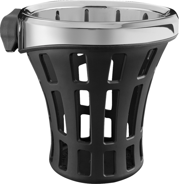 Drink Holder - Gen 2 - Big Ass - Chrome - Chrome 1-1/8"/1-1/4" Handlebar Mount 55814