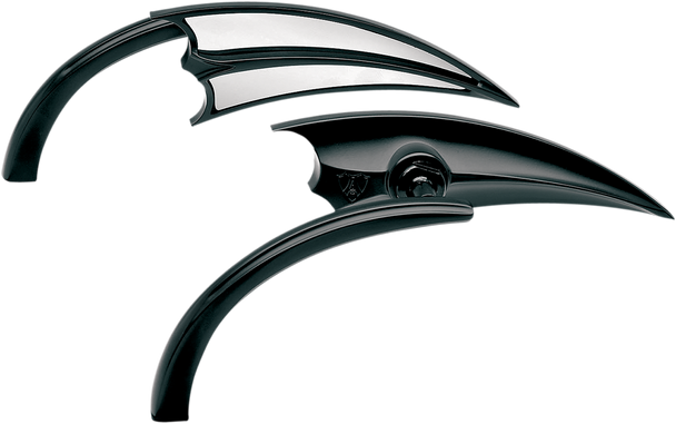 Arlen Ness Mirror - Micro - Scoop - Side View - Triangle - Black - Right 13-029