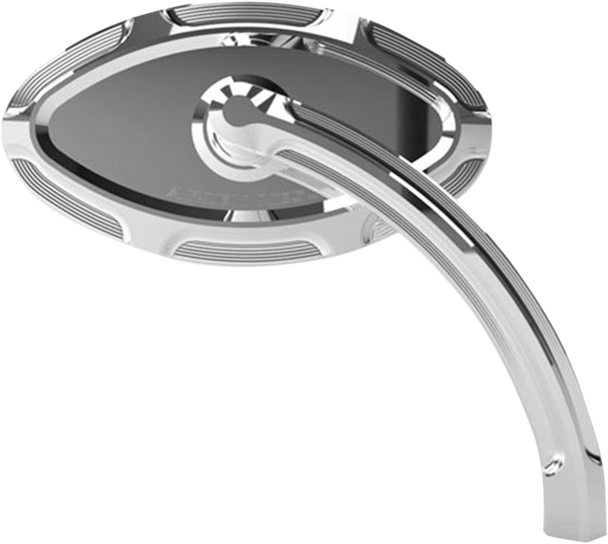 Arlen Ness Mirror - Beveled - Side View - Short - Cat Eye - Chrome - Left 13-131